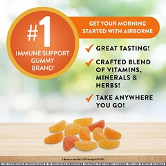 Kẹo dẻo bổ sung vitamin & khoáng chất Airborne Immune Support Supplement,75 Gummies