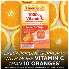 Bột hòa tan Vitamin C hỗ trợ miễn dịch hàng ngày Emergen-C Vitamin C 1,000 mg Daily Immune Support, 60 gói