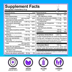 Bột bổ sung vitamin và khoáng chất vị trái cây Zipfizz Immune Health Berry Flavor
