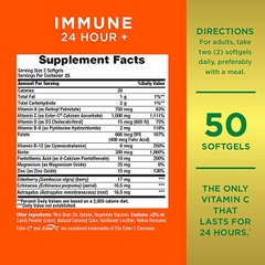 Viên uống hỗ trợ miễn dịch 24 giờ Nature's Bounty Immune 24 Hour+ với 1000 mg Ester-C, 50 viên