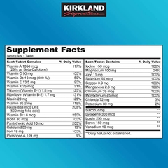 Viên uống bổ sung vitamin tổng hợp Kirkland Signature Daily Multivitamin, 500 viên