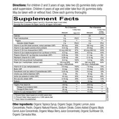 Kẹo dẻo hữu cơ Vitamin tổng hợp dành cho trẻ em & trẻ tập đi SmartyPants USDA Organic Kids & Toddler Formula Multivitamin, 180 viên