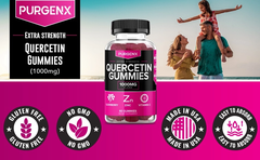 Kẹo dẻo bổ sung hệ miễn dịch Purgenx Quercetin + Zinc + Vitamin C 1000mg Gummies Supplements