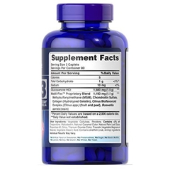 Viên uống hỗ trợ xương khớp gấp đôi sức mạnh Puritan's Pride Double Strength Glucosamine, Chondroitin & MSM Joint Soother