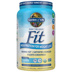 Bột protein hữu cơ thô hương vanilla Garden Of Life Raw Organic Fit