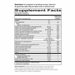 Kẹo dẻo đa Vitamin cho bé và trẻ em SmartyPants USDA Organic Complete Multivitamin, 180 Gummies