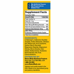 Giảm stress, hỗ trợ khớp Nature Made SAM-e Advanced 400 mg, 60 viên