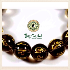 Vòng Thạch Anh Khói Khắc Chữ 8 ly