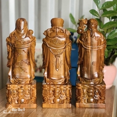 Bộ Tam Đa (Phúc-Lộc-Thọ) gỗ Bách Xanh 30cm