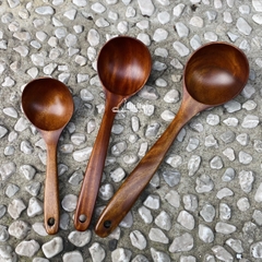Muôi múc canh (size trung) gỗ Nhãn xuất khẩu