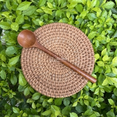 Thìa tròn cafe gỗ Nhãn (size ngắn) xuất khẩu