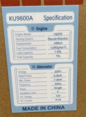 Máy phát điện dầu đồng bộ  KJ9800A ( 6kw) KUJOYO