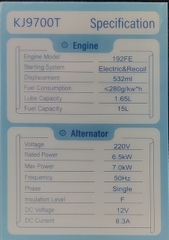 Máy phát điện dầu đồng bộ  KJ9700T ( 6kw) KUJOYO