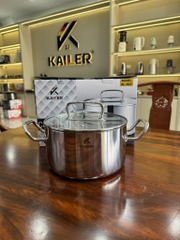 Nồi inox nắp kính Kailer size 20cm, KL-N20