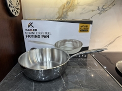 Chảo xào inox kailer công nghệ Nano nhiệt lạnh 26cm có vung; KL-8226