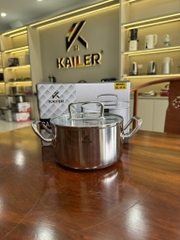 Nồi inox nắp kính Kailer size 16cm, KL-N16