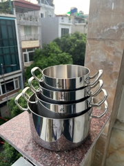 Nồi inox nắp kính Kailer size 18cm, KL-N18