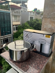 Nồi inox nắp kính Kailer size 18cm, KL-N18