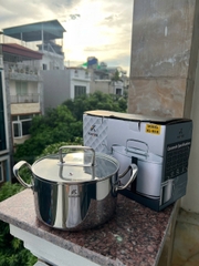 Nồi inox nắp kính Kailer size 18cm, KL-N18