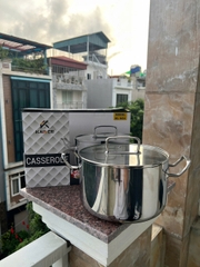 Nồi inox nắp kính Kailer size 24cm, KL-N24