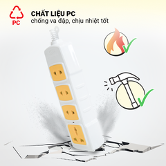 Ổ cắm điện công nghiệp không dây Honjianda, công suất 6000W, lõi sứ chống cháy