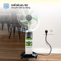 Quạt sạc tích điện hơi nước Honjianda 918PS - chế độ gió tự nhiên, lồng quạt 18 inch, có bánh xe di chuyển tiện lợi