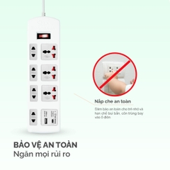 Ổ cắm điện Honjianda Mã 04/05/06 tích hợp sạc nhanh USB-C PD3.0 20W