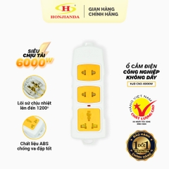 Ổ cắm điện công nghiệp không dây Honjianda, công suất 6000W, lõi sứ chống cháy