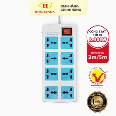 Ổ cắm điện Honjianda Mã 11 - công suất tối đa 3300W, tích hợp cổng USB đa năng, có nắp che an toàn cho trẻ em