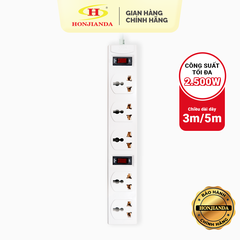 Ổ cắm điện Honjianda Mã 01 - tích hợp cổng sạc USB đa năng, dây dài 3m