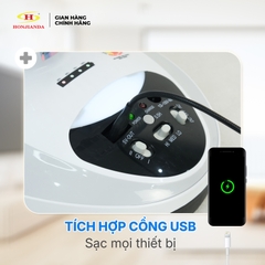 Quạt Sạc Tích Điện để bàn AC&DC 14 inch Honjianda FL314 1-2 pin - có đèn LED & USB