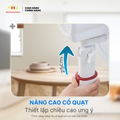 Quạt Sạc Tích Điện để bàn AC&DC 16 inch Honjianda FL616 - có đèn LED hỗ trợ cúp điện