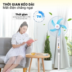 Quạt sạc năng lượng mặt trời AC/DC Honjianda FL3816/3616 - có kèm tấm năng lượng mặt trời
