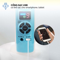 Quạt sạc tích điện AC/DC 18 inch Honjianda FL-803 - có remote điều khiển, đèn LED hỗ trợ cúp điện