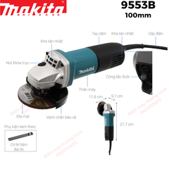 Máy mài góc Makita 9553B - 100mm
