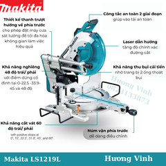 Máy cưa đa góc trượt Makita LS1219L (305mm )