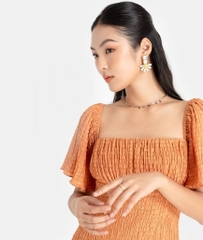 ĐẦM ÔM NINI CỔ VUÔNG TAY XÒE