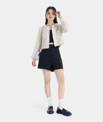 QUẦN SHORT ỐNG A PHỐI NẸP NÚT