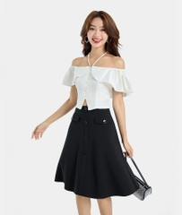 CHÂN VÁY A PHỐI NẸP