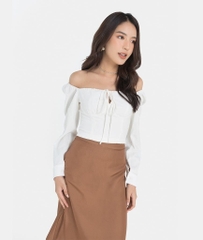 CHÂN VÁY LỬNG FORM A PHỐI VẢI VOAN