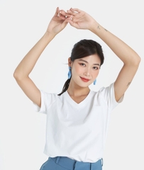 ÁO THUN TRƠN MÀU CỔ TIM FORM FIT
