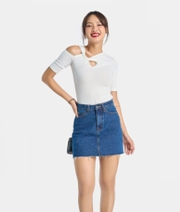ÁO THUN CUTOUT NGỰC TAY NGẮN