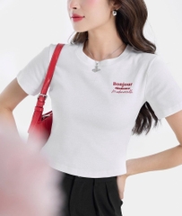 ÁO BABY TEE IN CHỮ BONJOUR