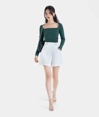 QUẦN SHORT ỐNG A PHỐI NẸP NÚT