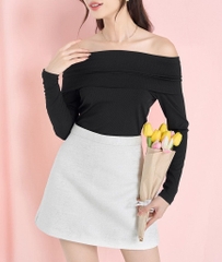 CHÂN VÁY A MINI VẢI GẤM