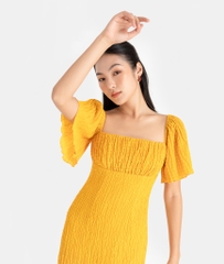 ĐẦM ÔM NINI CỔ VUÔNG TAY XÒE