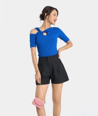 ÁO THUN CUTOUT NGỰC TAY NGẮN