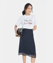 CHÂN VÁY LỬNG FORM A PHỐI VẢI VOAN