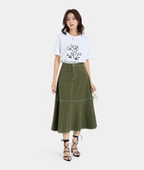 VÁY MIDI DIỄU CHỈ NỔI