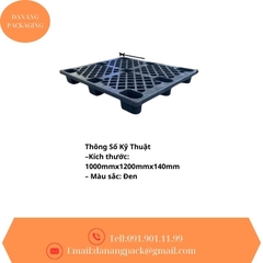 PALLET CỐC MÀU ĐEN – GIẢI PHÁP KÊ HÀNG GỌN GÀNG, BỀN BỈ Kích thước: 1000mmx1200mmx140mm – Màu sắc: Đen